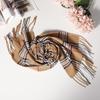 Stylish British Plaid Cashmere-Feel Scarf for Men & Children - Autumn/Winter Warm Shawl & Snood