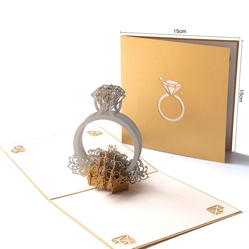 Hot 3D Creative Card For Wife And Friend Valentines Day Gift Wedding Invitation  Card Thank You Postcard