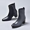 Endevice Lässliche Jodhpur-Stiefel EPB516-1 Herren Schwarz, Größe 25cm, 3E