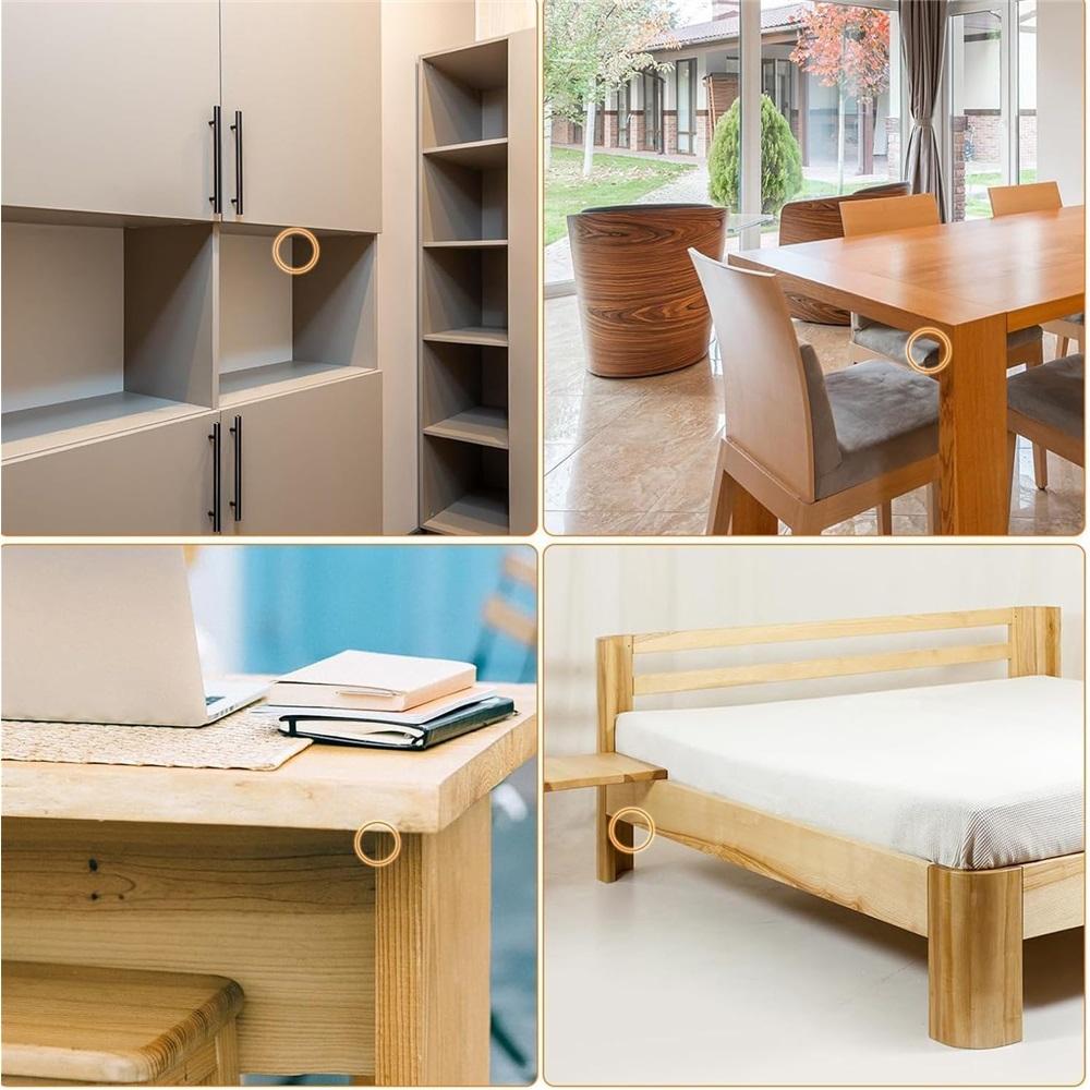 4pcs Stainless Steel L-Shaped Angle Brackets – 80x20x20mm & 60x25x25mm, 2mm Thick, Black Coated, For Woodworking, Furniture, Railings – Indoor/Outdoor