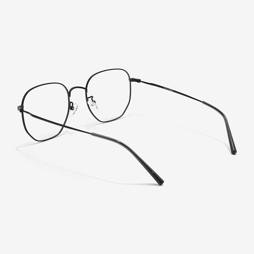 Seutailwokeu Matte Black & Silver Metal Style16 M Mbk/Sv 54Mm Stylework Eyeglass Frames