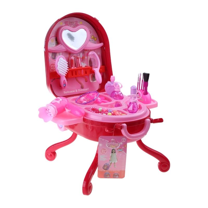 36Pcs Kids Makeup Kit for Girls Playing Make Up Set Toy for 3 4 5 6 7 8 9 10 Years Old Girls Pretend Dress-Up Beauty Set