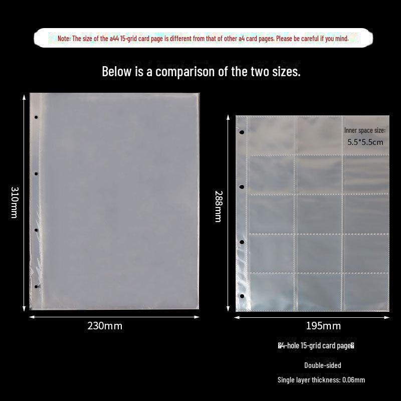 A4 Loose-Leaf Card Collection Albums for Documents, Photos, Tickets, and Postcards