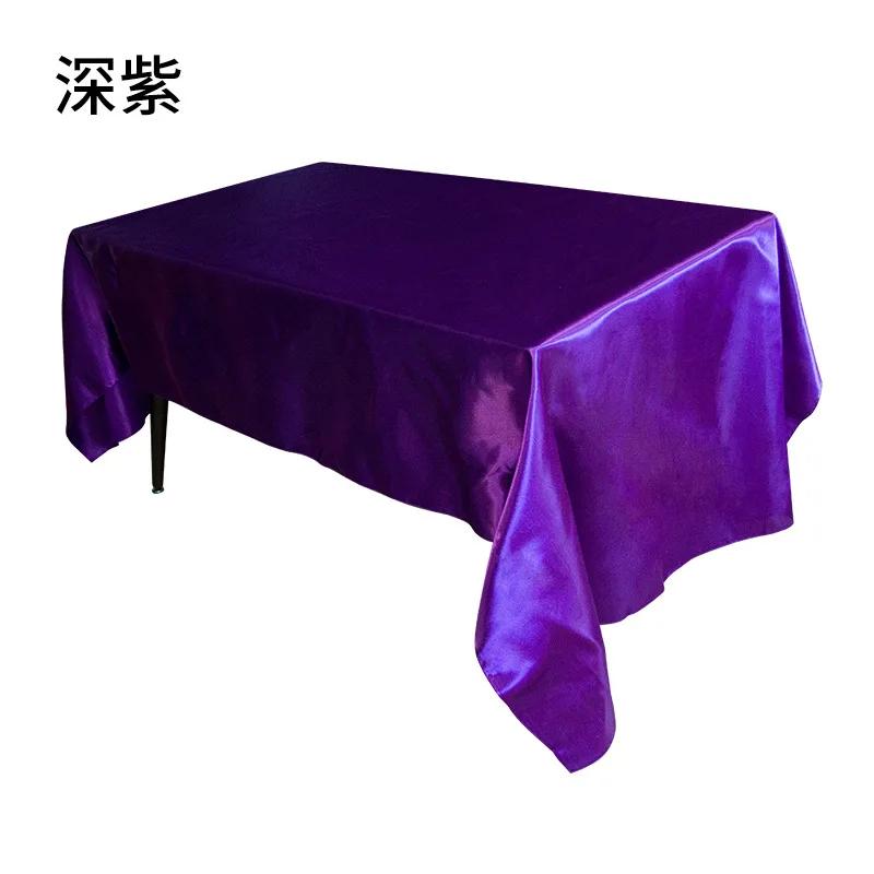 Tin Satin Square Tablecloth Wedding Banquet Decoration Silk Satin Wedding Restaurant Table Decoration Tablecloth