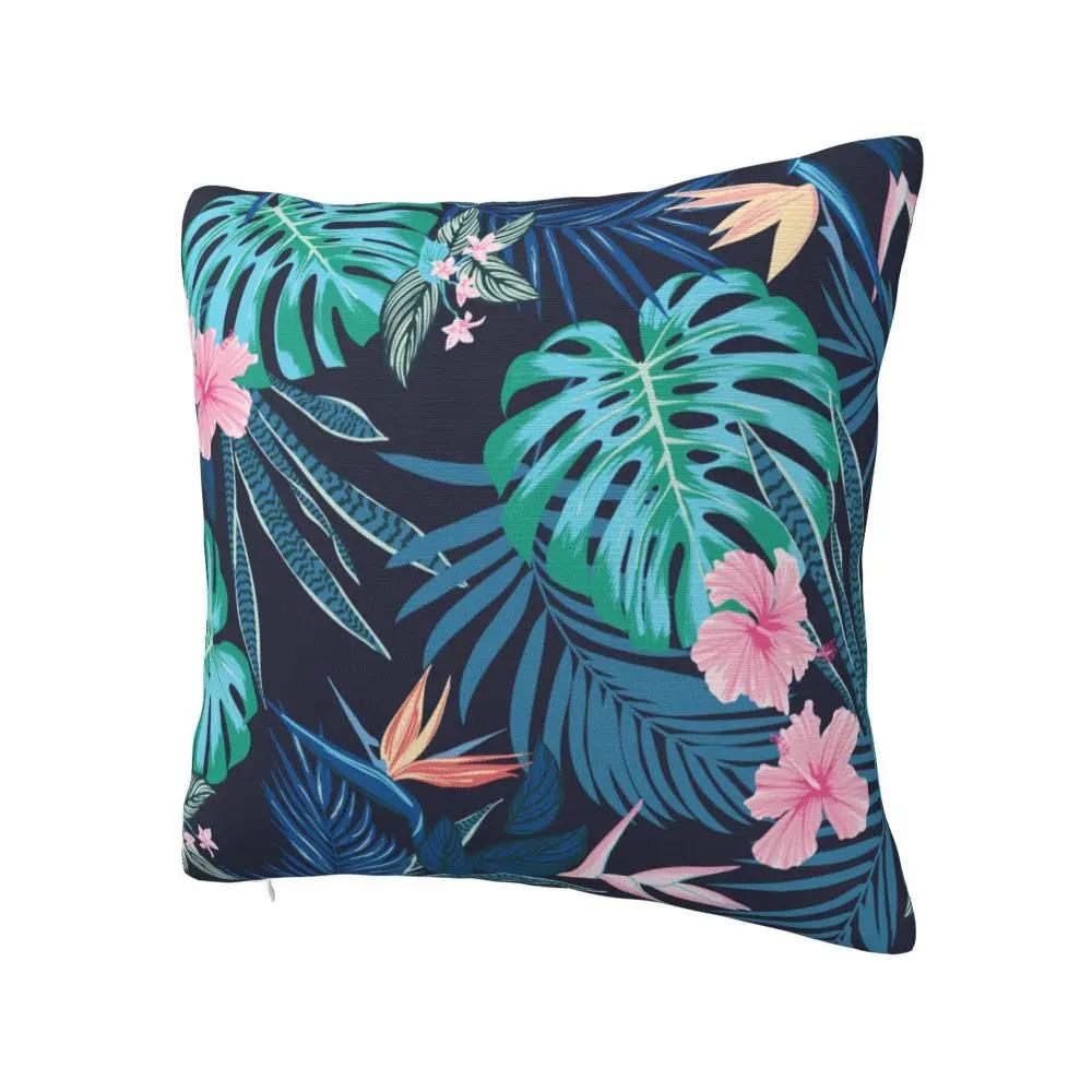 Summer Tropical Palm Leaves Pillowcase Printing Fabric Cushion Cover Decoration Pillow Case Cover Car Square