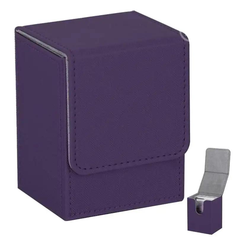 100+ PU Deck Box Large Capacity Container Collection Sleeved Card Case PVC Trading Card Holder Board Game MTG 104x83x80mm