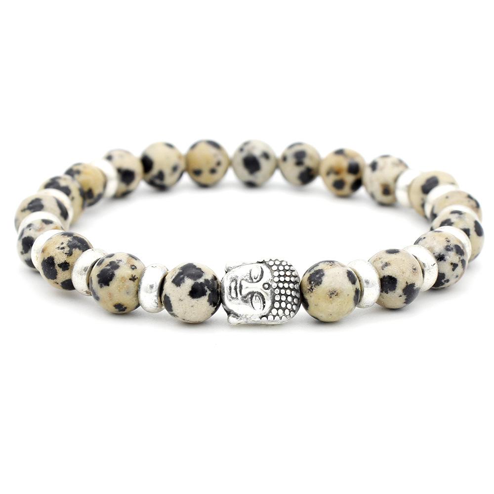 Popular Tourmaline Agate Spotted Stone Beaded Bracelet