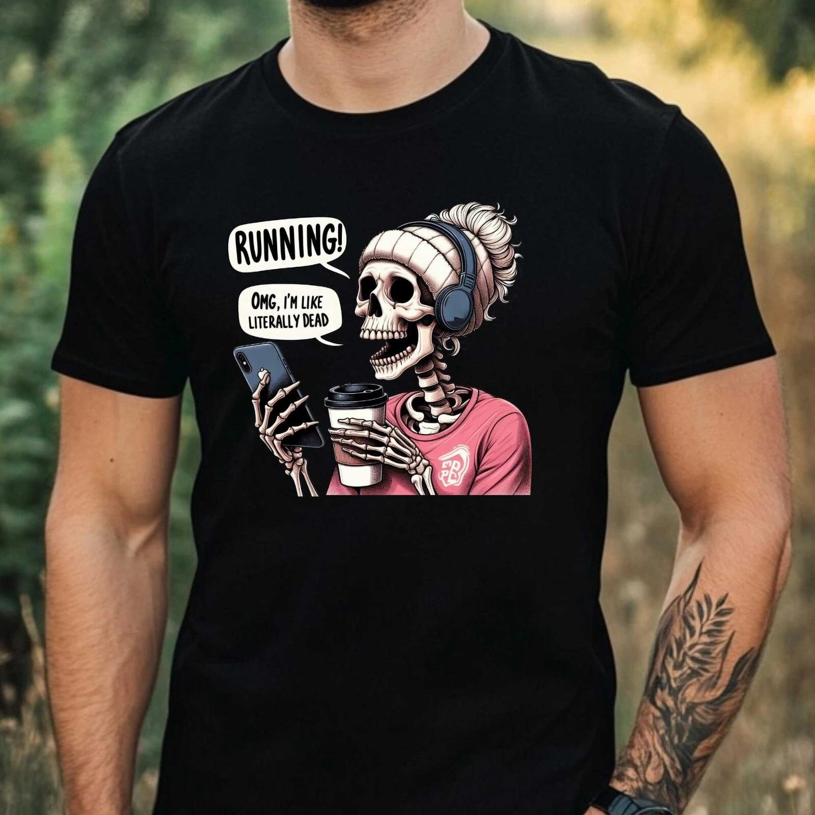 T-Shirt Herren Lustiges Sarkastisches Skelett Motiv Baumwolle Größe XS bis 5XL L