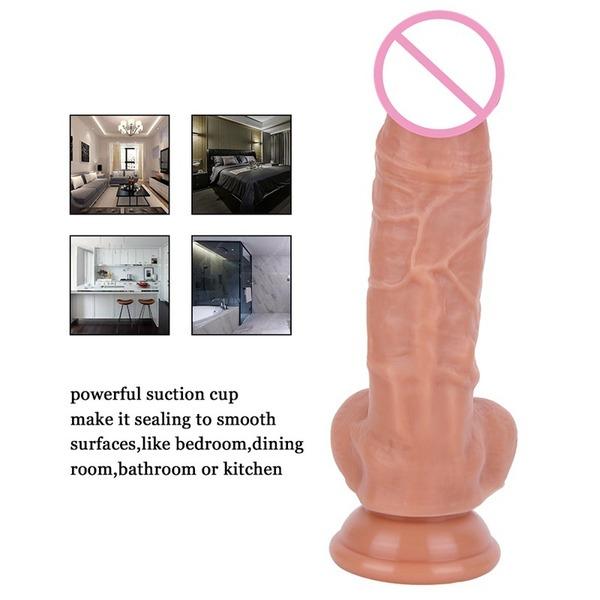 Imitation For Women Masturbator Double-feel Silicone Dildo