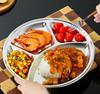 1Pcs 26/28cm Stainless Steel 4 Compartment Divided Roti Canai Tray Plate Food Serving Tray Restaurant Tray Accessory
