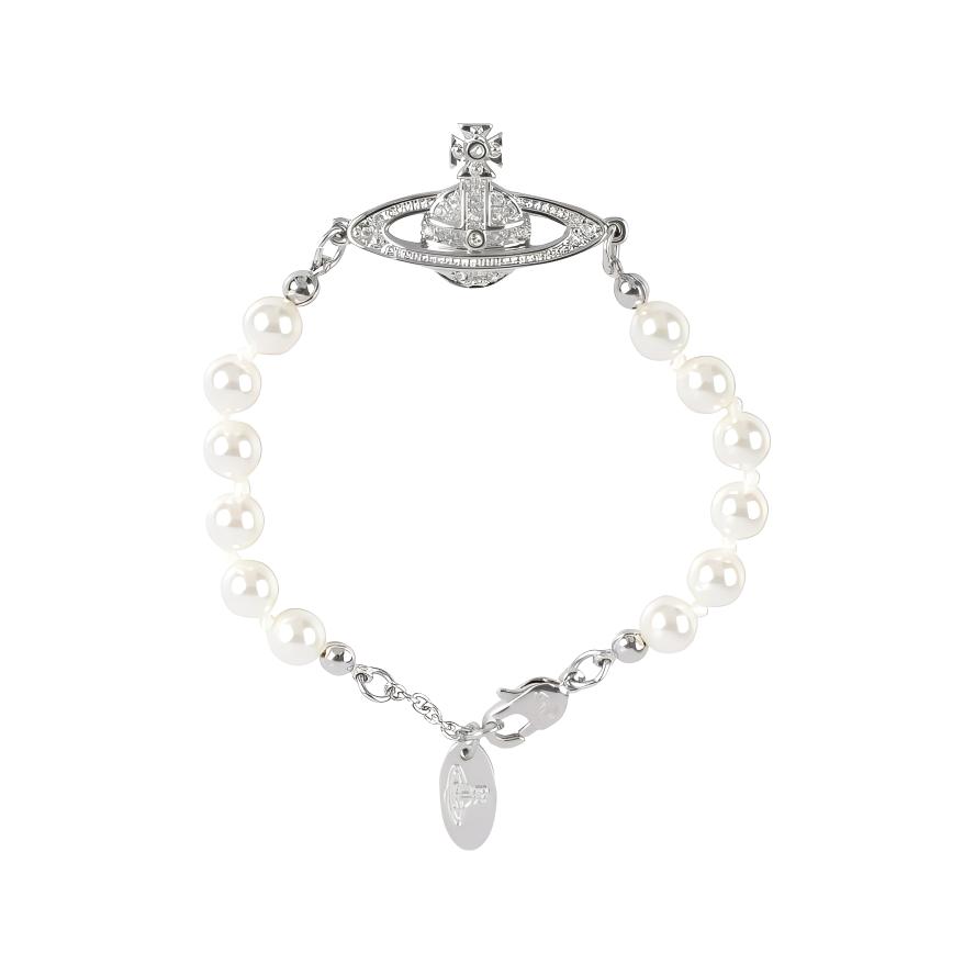 

Vivienne Westwood Мини-браслет с рельефом Женский браслет Латунь Серебро 61030001-02P131-CN Box