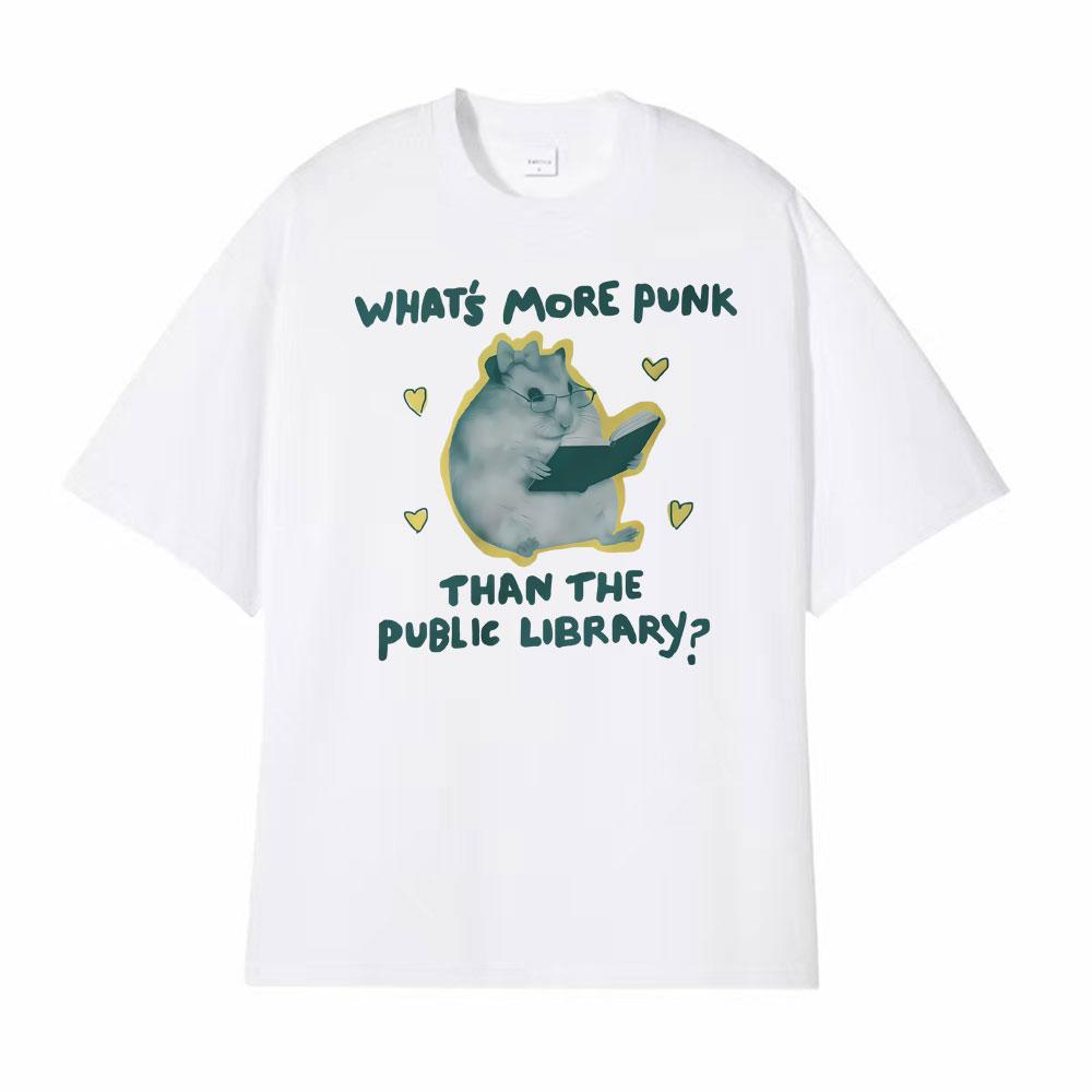 Zabawne Nauczyciel Publiczna Biblioteka Punk Unisex Mól Książkowy Graficzne Koszulki Mężczyźni Kobiety Moda Vintage Koszulka Wysoka Jakość Codzienna Koszulka