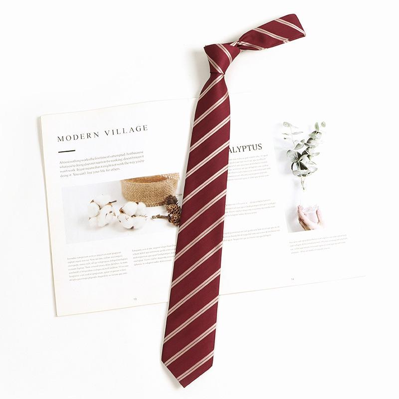 Lemon Sea Salt Plaid School Uniform Tie - Handmade Japanese Academy Style for Men & Women