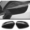 2 Peças Tampas de Cobertura para Espelho Retrovisor Lateral Porta Traseira Acessórios de Acabamento para Mazda 3 Axela 2014 2015 2016 2017 2018 Fibra de Carbono