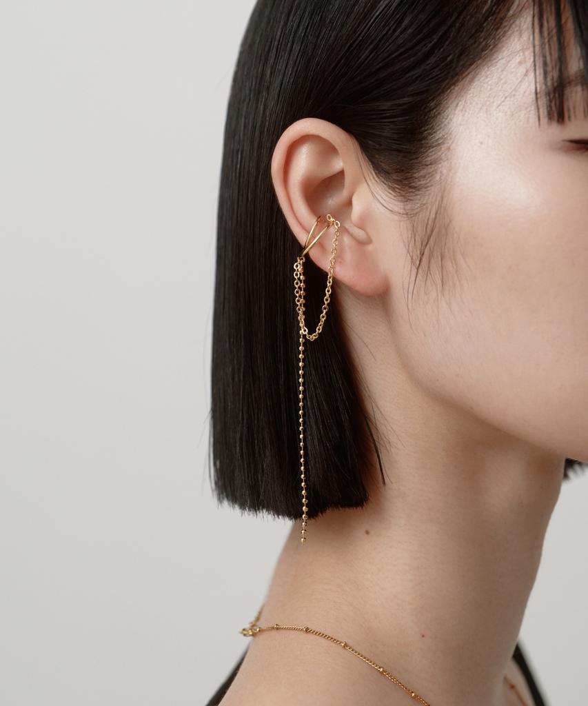 Novice Tokyo Long Chain Ear Cuff / Gold
