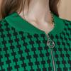 Maxza Square Pattern Knit Zip Up Jumper Zc10qj006on