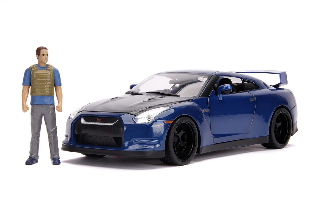 JADATOYS Fast Furious Diecast Car Nissan BRIAN 118 i Brian's GT-R (R35) z ŚWIATŁEM i