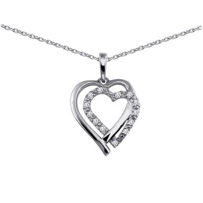 [K6375] - Silberkette 'Love' weißsilbern (rhodiniert) - 13x16 mm