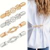 4 Pieces of Retro Style Waist Clip for Women - Adjustable Metal Brooch Suitable for Dresses, Shirts, Shawls, and Sweaters