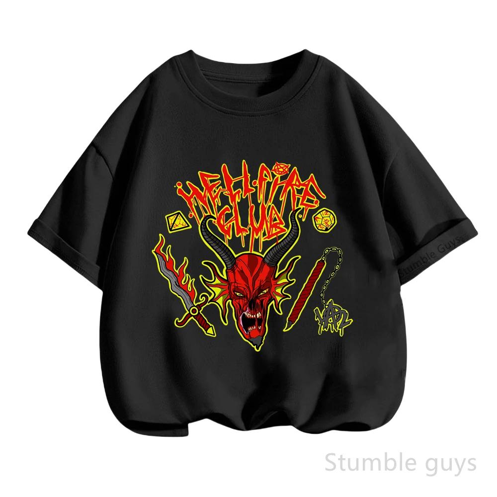 Summer Kids Daily Wear T-shirt Stranger Things Boys Clothes Girls Short Sleeve Anime Tshirt Tops Stranger Thıngs Tops