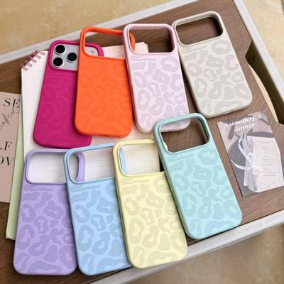 Coque de téléphone en silicone imprimé léopard pour iPhone 14/15/16/17 Pro Max - Housse tendance et protectrice