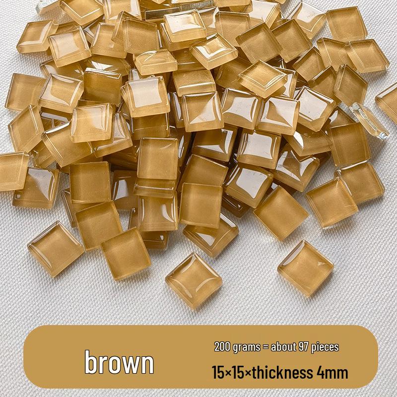 200g 1,5cm Transluzent 15mm Kristallmosaik DIY Handgemacht Buntes Glas Schnittpapier