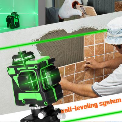 Πολυλειτουργικό 3D 12 Lines Level Level Tool Κάθετες οριζόντιες γραμμές με λειτουργία αυτοεπιπεδώματος