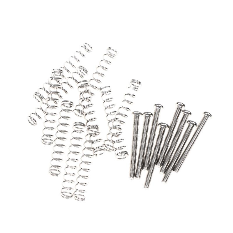 8Pcs Humbucker Pickup Screws Straight Springs Set Replacement Parts Pickup Mounting Ring Screws For Electric Guitar /Bass