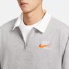 Nike Sportswear Trend Embroidered Logo Half-Zip Long Sleeve Polo Shirt Men Tops Carbon-Heather DX6754-091