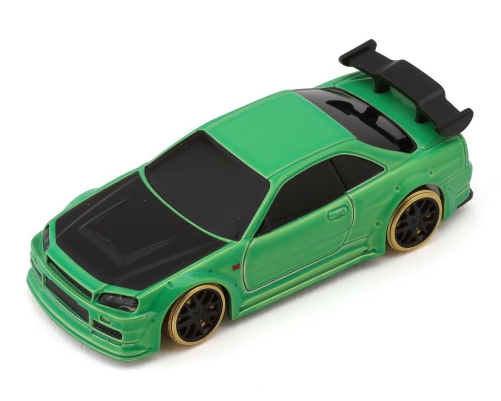 Turbo Racing C64 Drift Car, 1:76 Scale RC Car, Green, Japanese Instruction Manual, Full Set, Technical Standards Approved, Ministry of Economy, Trade