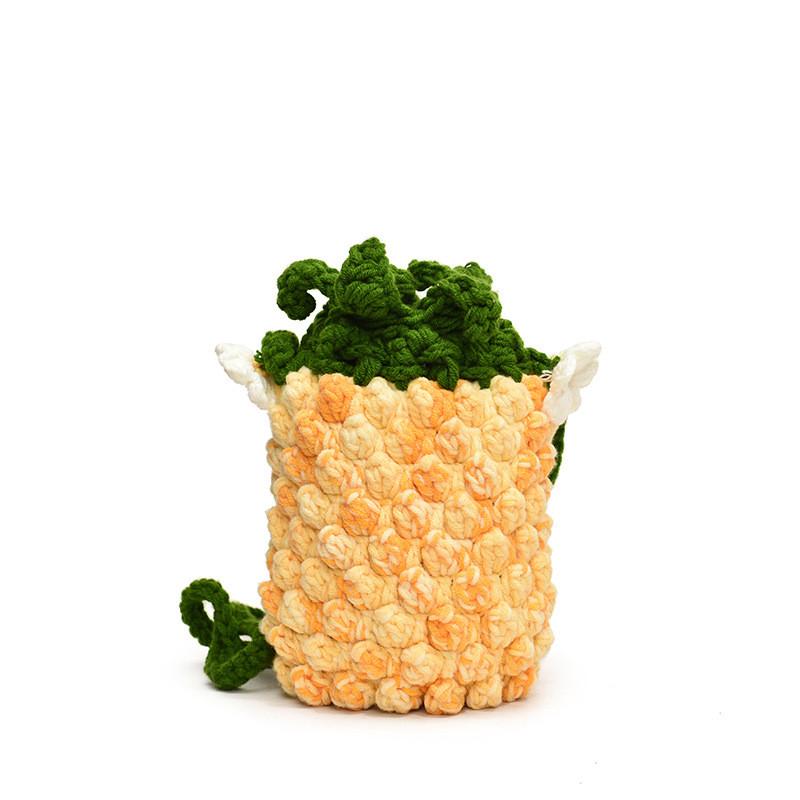 

Стильная мультяшная сумка-ведро для воды с ананасом для детей, унисекс, милый и забавный аксессуар Yellow Pineapple