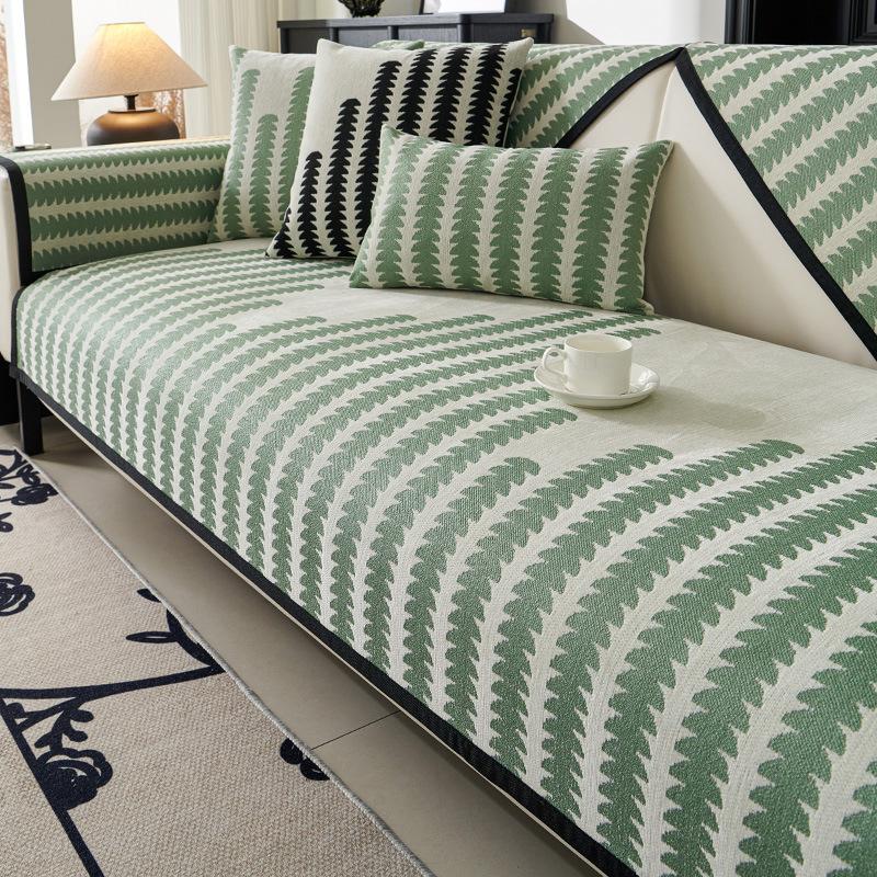 Nordic High-End Chenille Sofa Cushion, Four-Season Universal Seat Cushion, Non-Slip Leather Sofa Cover  New Cover