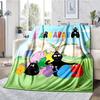 Barbapapa Theme Printed Blanket - Perfect for Couch, Bed, Travel & Outdoor Use | Machine Washable, Cozy & Durable.