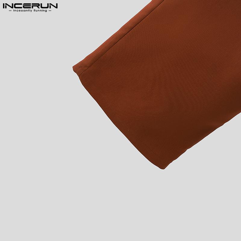 INCERUN Men Belt Waist Crotch Cutout Party Long Pants Trousers