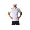 adidas Striped V-Neck T-Shirt With Brand Logo Print Men Tops White B47873