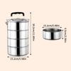 2/3/4/5 Layers Stainless Steel Lunch Box Lunch Container Heatable Portable Lunch Box Outdoor Thickened Large Capacity Pot