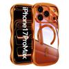 Luxury Plating Magnetic Phone Case For iPhone 17 16 Pro Max Case Simple Wave Design Wavy Frame Soft Cover For iPhone 17 Pro Max
