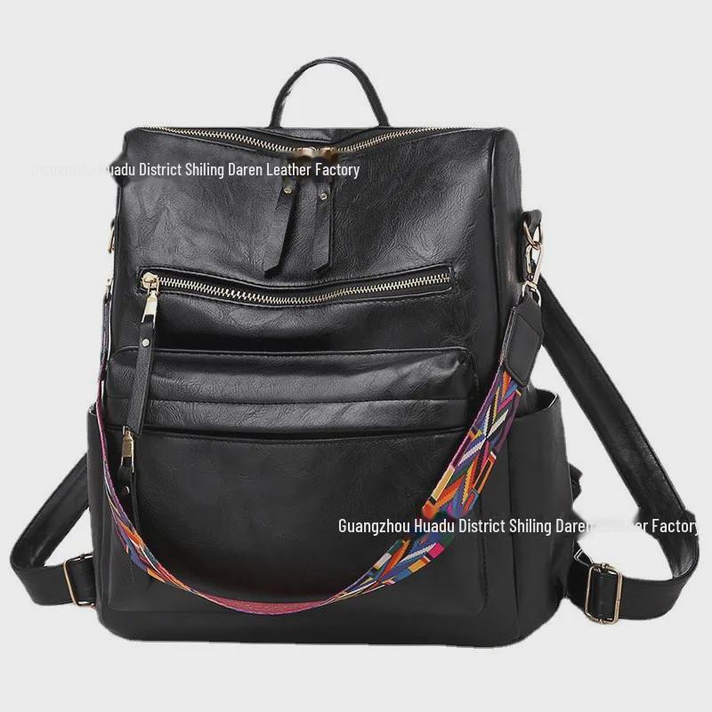 Retro PU Women's Backpack - 2022 European and American Style