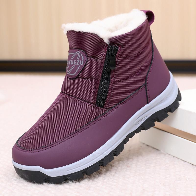 Laarzen dames winter nieuw fluweel verdikt comfortabel sneeuwlaarzen antislip casual one-pedal katoenen laarzen niet moe damesschoenen