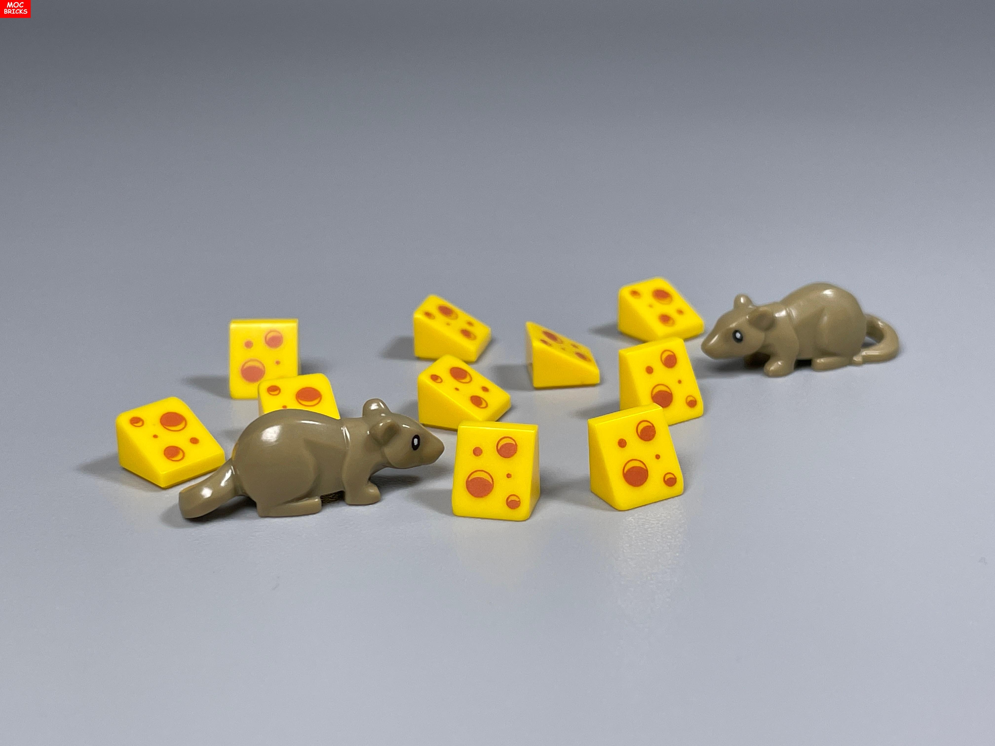 

MOC Bricks Cheese Brick 1x1 Printed part Food Cake Dessert Educatinal Assembled Figures Playthings