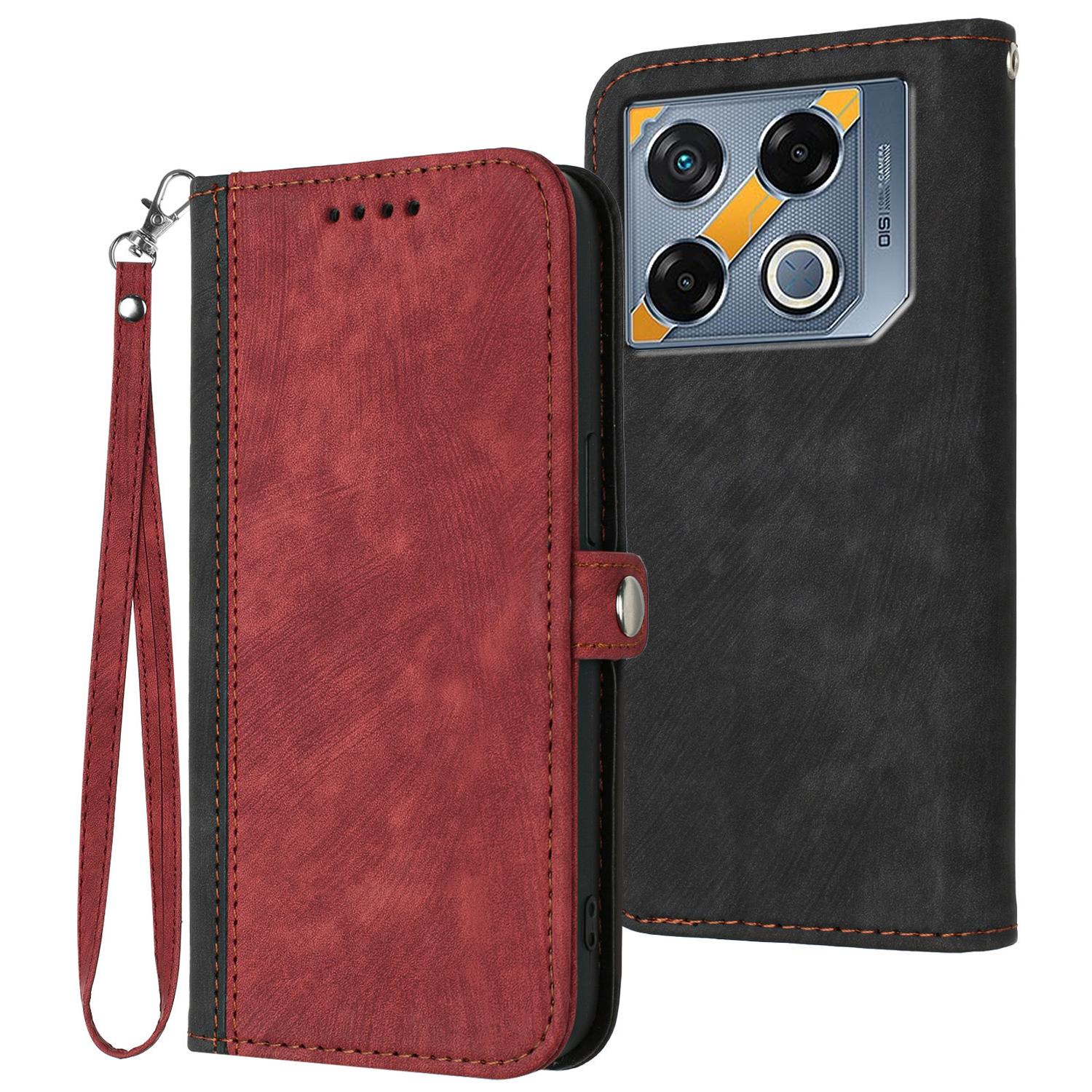 

YX0020 For Infinix GT 20 Pro 5G Wallet Case Skin-Touch Feel Leather Phone Cover Red