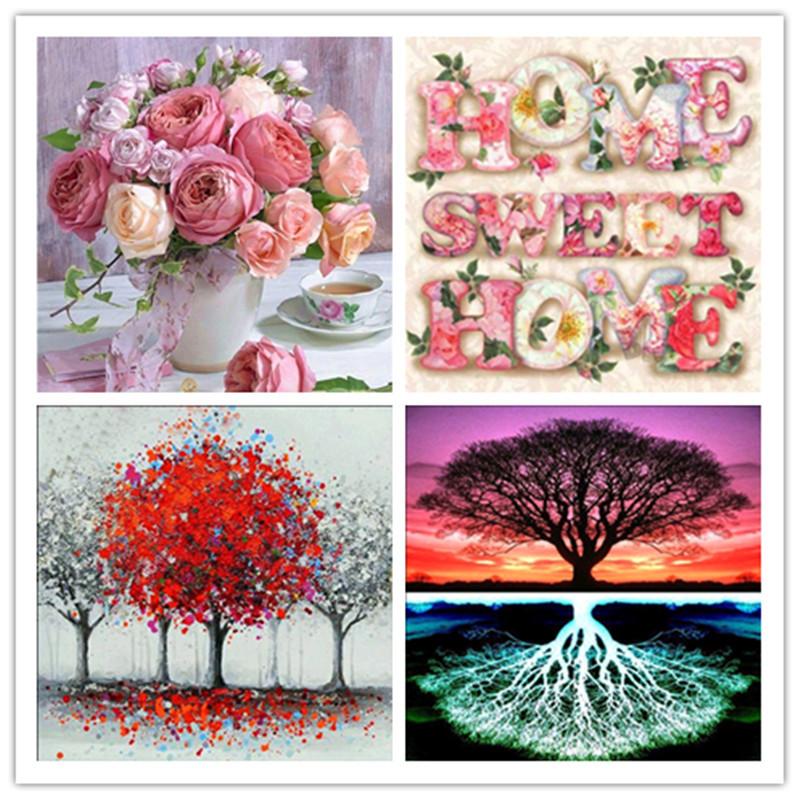 

DIY 5D Полный Круглый Дрель Алмазная Картина Вышивка Крестом Комплект Главная Стена Декор Ремесло