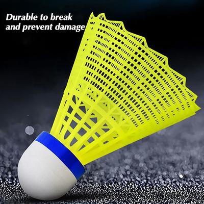 1Pcs Badminton Ball Kunststoff Badminton Ball Langlebig Gelb Weiß Student Nylon Badminton Ball Langlebig