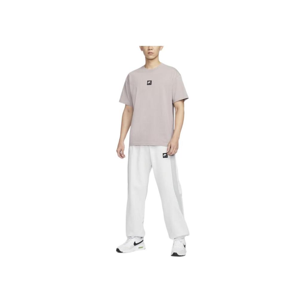 Nike M90 Oddychająca Modna Wszechstronna Miękka Koszulka z Krótkim Rękawem Męska Top Fioletowo-Szary HJ0727009