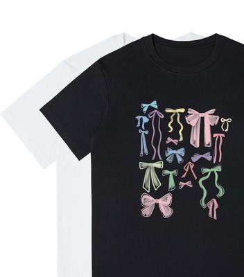 Small and Trendy Brand Design Sense Printed Short-sleeved T-shirts for Men and Women, Korean Summer Pure Cotton Ins