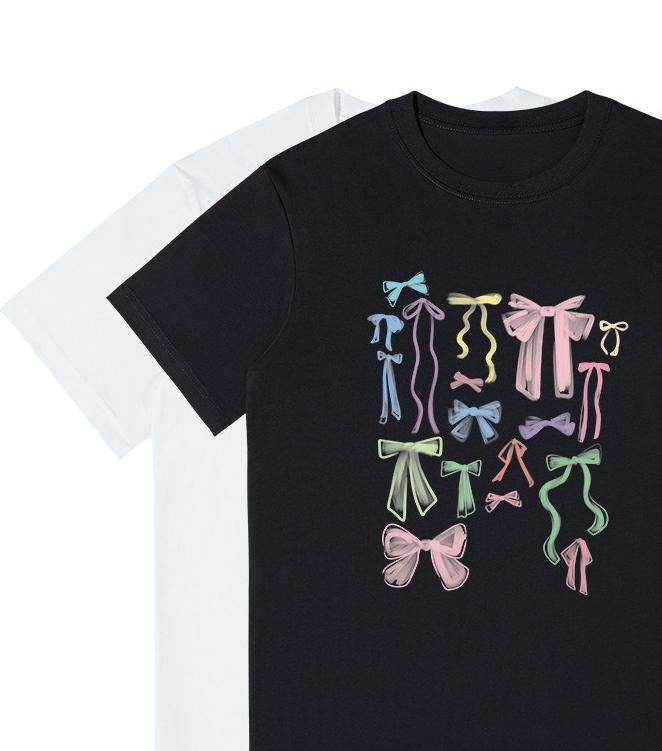 Small and Trendy Brand Design Sense Printed Short-sleeved T-shirts for Men and Women, Korean Summer Pure Cotton Ins