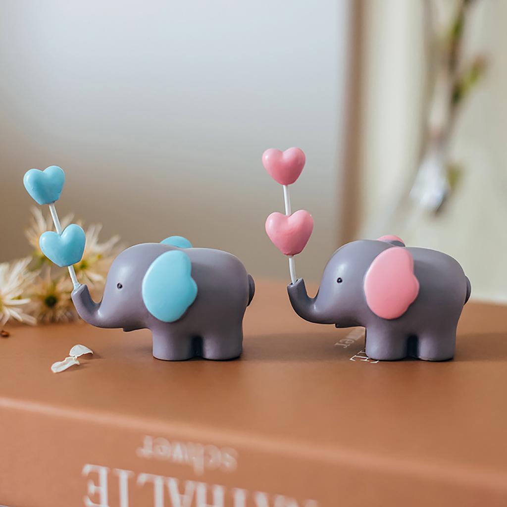 Elephant Cake Decoration Resin Lucky Cute Elephant Cake Toppers For Birthday Wedding Celebration