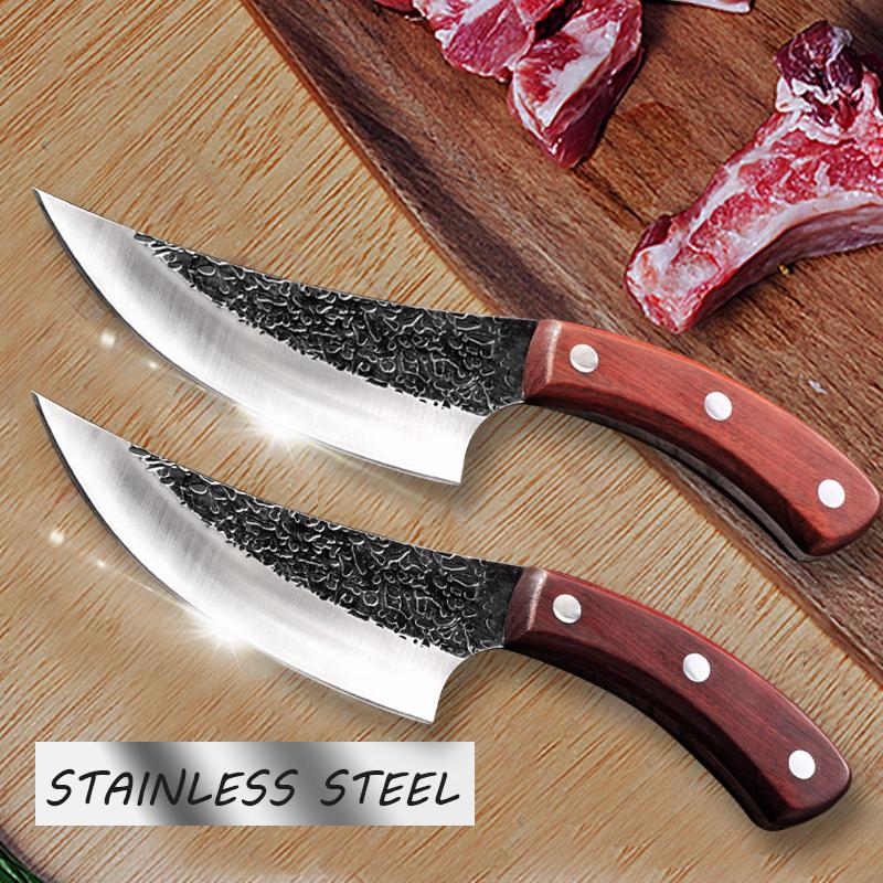 Cutelo de açougueiro de 5 polegadas, faca de desossar, faca de caça para acampamento, faca de chef de aço inoxidável, faca de cozinha