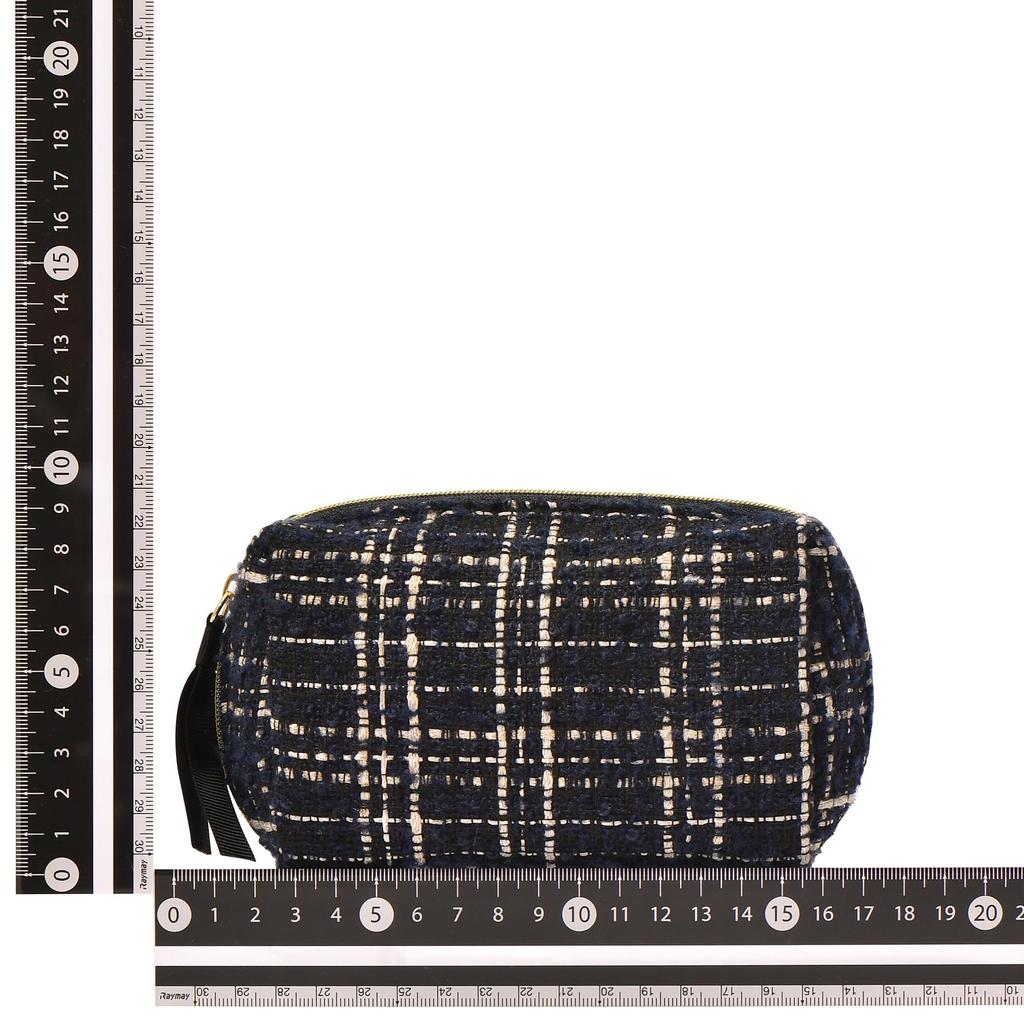 Francfranc Tweed Black Pouch, Small,