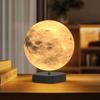 3D Print Moon Lamp with 3 Color Temperatures Light Therapy Lamp Adjustable Brightness Night Light for Indoor Room Bedroom Decor